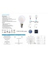 BOMBILLA LED * E14 OPAL ESFERICA – 6.5W - 4000K - 800 Lm - 360º